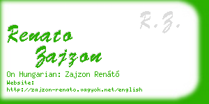 renato zajzon business card