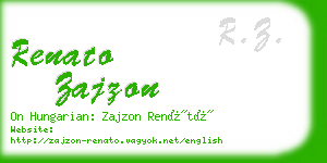 renato zajzon business card